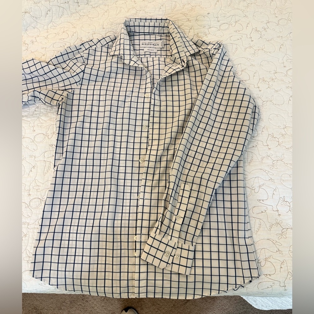 Mizzen+Main mens Large Trim fit dress shirt